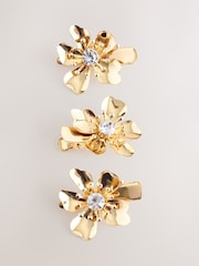 Gold Tone Flower Hair Clips - Image 1 of 3
