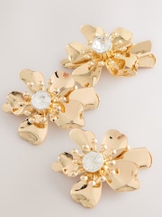 Gold Tone Flower Hair Clips - Image 3 of 3