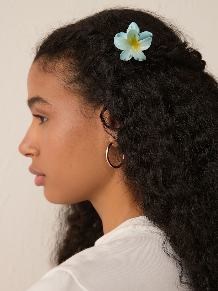 Multi Coloured Mini Flower Hair Clips 3 Pack - Image 3 of 7