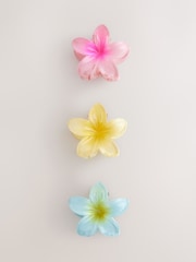 Multi Coloured Mini Flower Hair Clips 3 Pack - Image 5 of 7