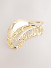 Gold Tone Organic Shaped Hair Claw Clip - Image 2 of 3