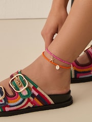 Bright Beaded Anklet Pack - Image 1 of 6