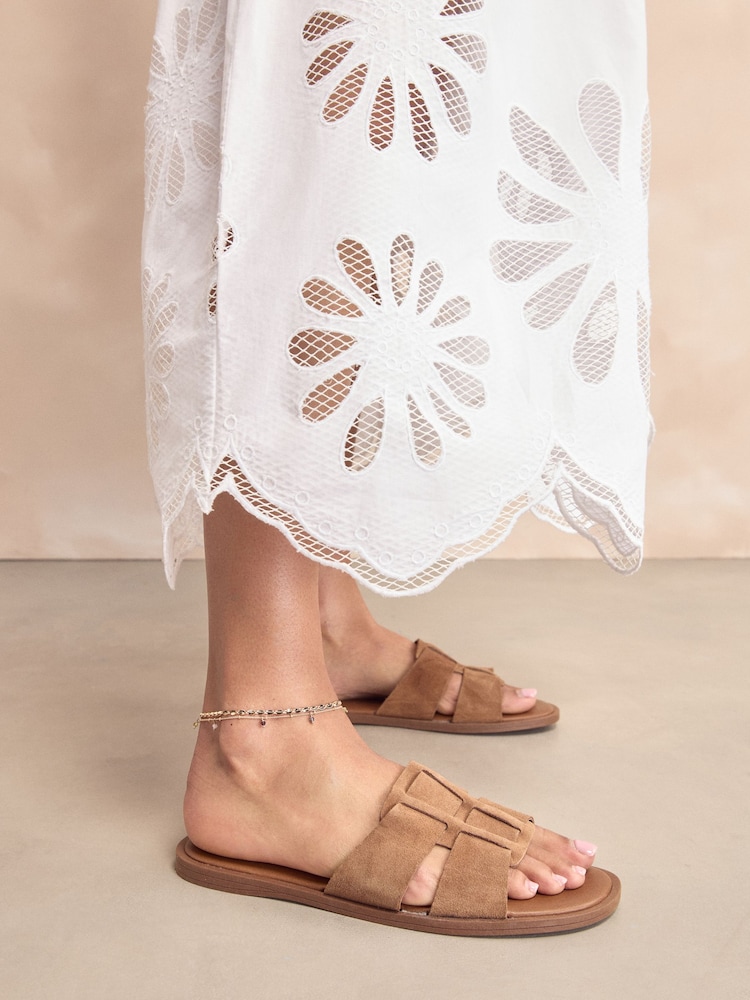 Gold Tone Sparkle Drop Two Row Anklet - Image 1 of 5