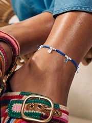 Blue Thread Disc Drop Pully Anklet - Image 2 of 5