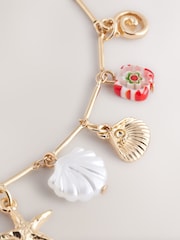 Gold Tone Shell Charm Anklet - Image 5 of 7
