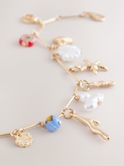 Gold Tone Shell Charm Anklet - Image 6 of 7