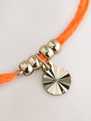Orange - Thread Disc Drop Pully Anklet - Bild 6 von 6