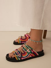 Blue Bungee Cord Disc Drop Anklet - Image 1 of 5