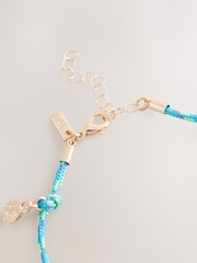Blue Bungee Cord Disc Drop Anklet - Image 4 of 5