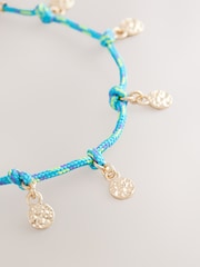 Blue Bungee Cord Disc Drop Anklet - Image 5 of 5