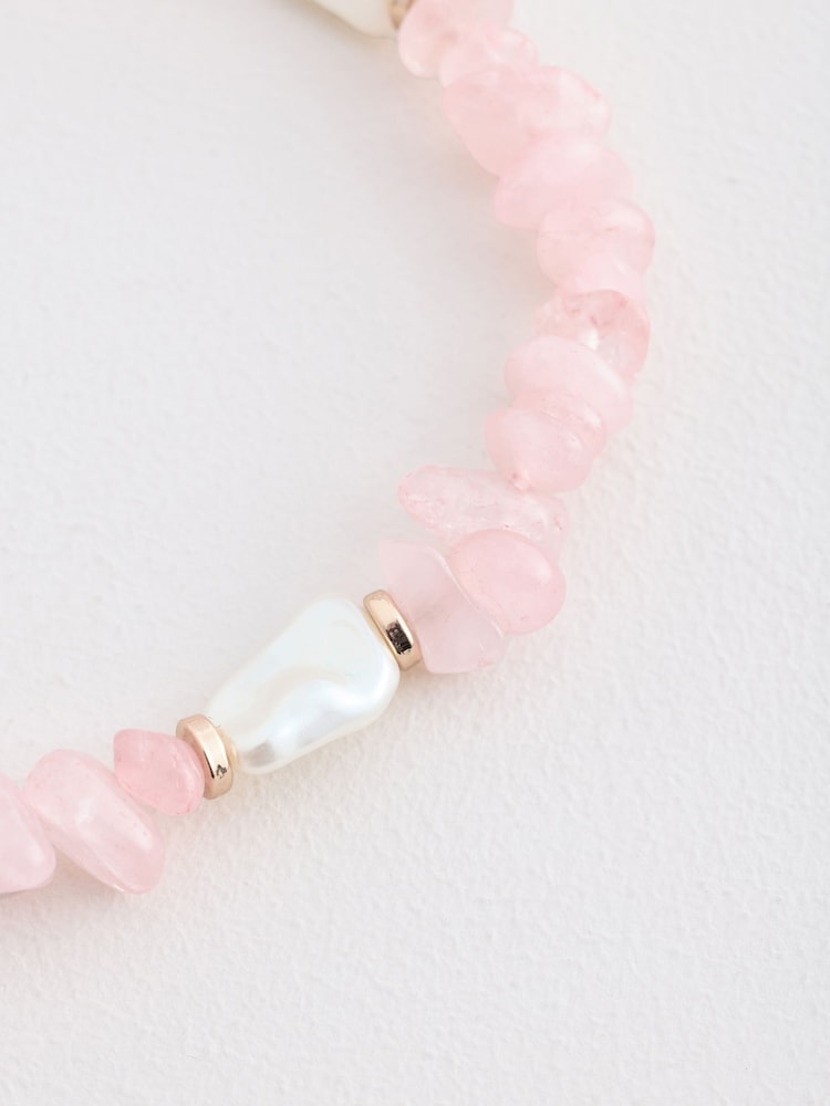 Pink Stone Chipping Anklet - Image 2 of 3