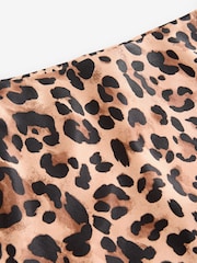 Leopardo - Falda de satén estampada a media pierna - Imagen 6 de 7