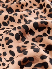 Leopardo - Falda de satén estampada a media pierna - Imagen 7 de 7
