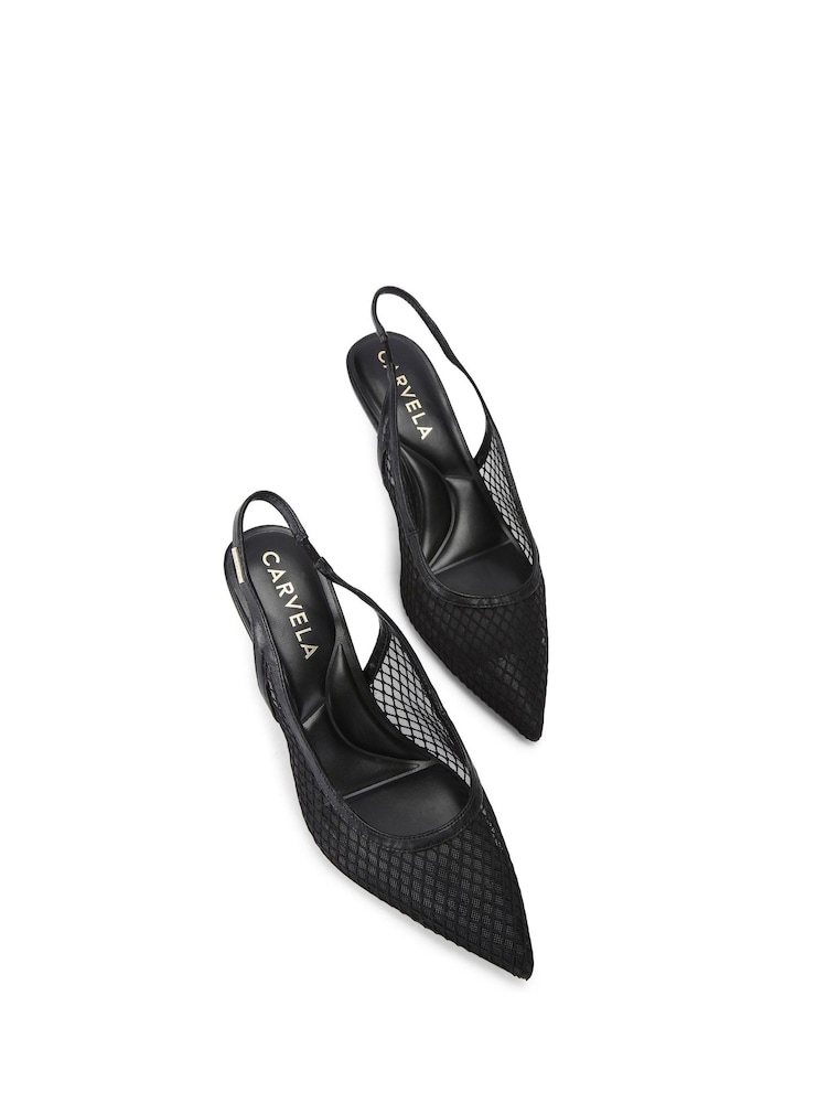 Czarny - Carvela Muse 60 Slingback Shoes - Image 3 of 5