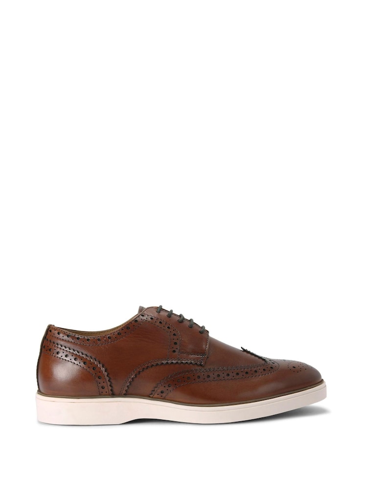 KG Kurt Geiger Natural Franz Brogues - Image 2 of 5