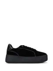 Negro - KG Kurt Geiger Lighter Velvet Trainers - Imagen 2 de 5