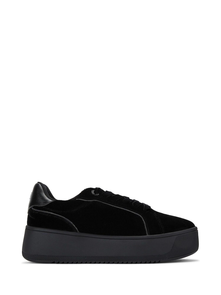 Negro - KG Kurt Geiger Lighter Velvet Trainers - Imagen 2 de 5