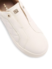 Blanco - Zapatillas de deporte acolchadas y superligeras sin cordones de KG Kurt Geiger - Imagen 5 de 5