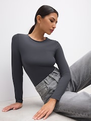 Grey Soft Touch Long Sleeve Top - Image 1 of 1