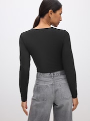 Black Soft Touch Long Sleeve Top - Image 2 of 4