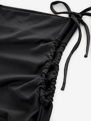 Black Soft Touch Polyamide Ruched Sleeveless Top - Image 7 of 8