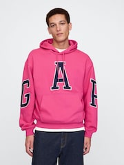 Gap Pink Heavyweight Logo Hoodie - Image 1 of 5