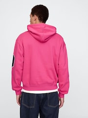 Gap Pink Heavyweight Logo Hoodie - Image 2 of 5