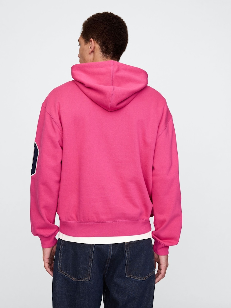 Gap Pink Heavyweight Logo Hoodie - Image 2 of 5