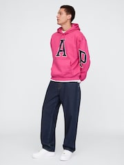 Gap Pink Heavyweight Logo Hoodie - Image 3 of 5