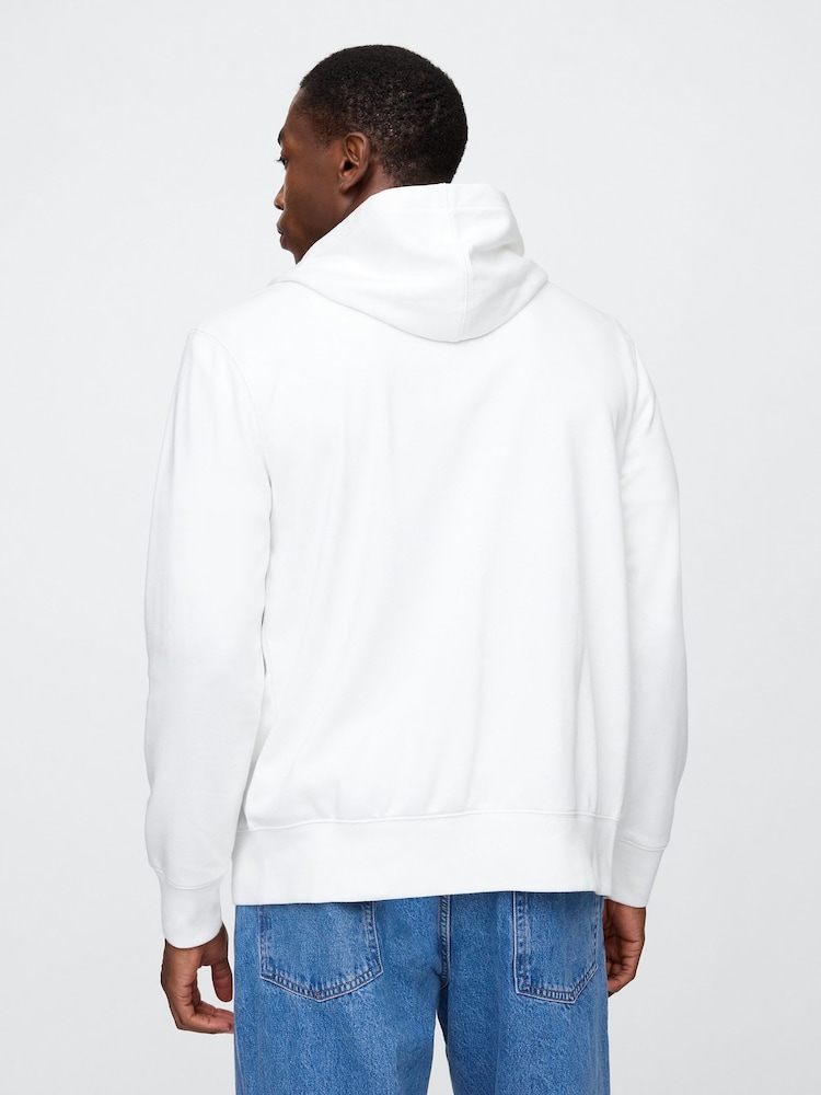 Gap White Zip Up Arch Logo Hoodie - Image 2 of 5