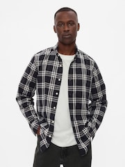 Gap Black Regular Fit Long Sleeve Poplin Shirt - Image 1 of 5