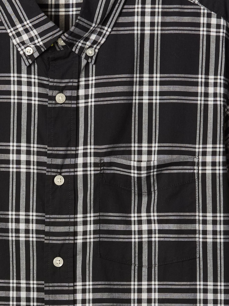 Gap Black Regular Fit Long Sleeve Poplin Shirt - Image 5 of 5