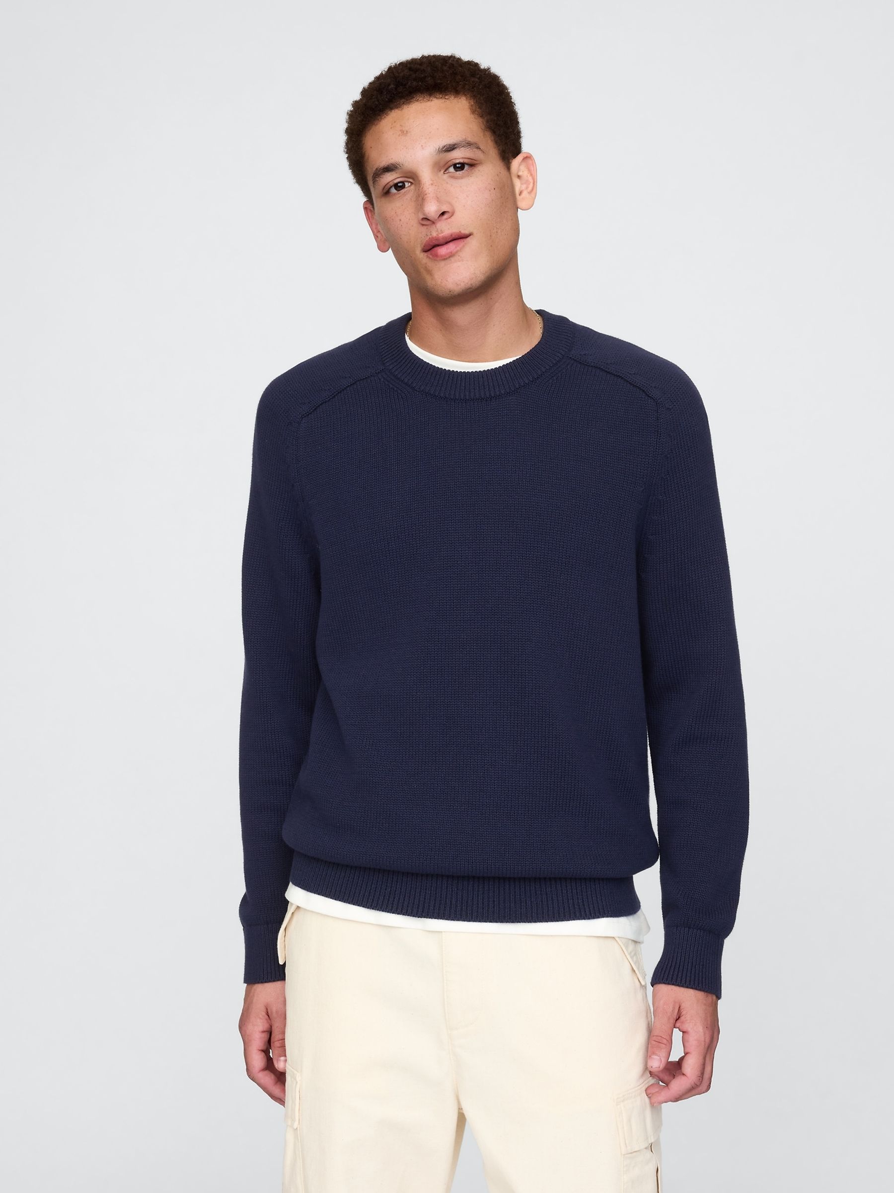 Buy Gap Navy Blue Raglan Crew Neck Jumper from the Next UK online shop