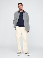 Gap Navy Blue Raglan Crew Neck Jumper - Image 3 of 5