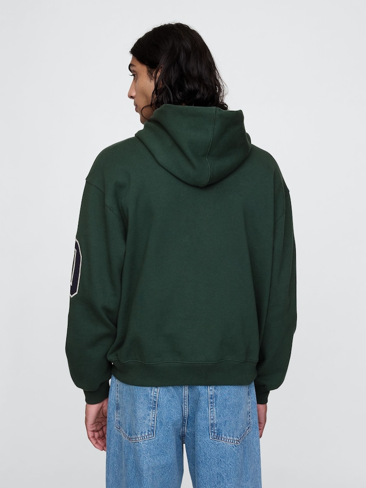 Gap Dark Green Heavyweight Logo Hoodie - Image 2 of 5