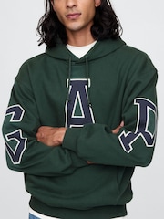 Gap Dark Green Heavyweight Logo Hoodie - Image 4 of 5