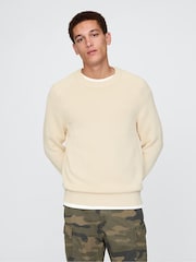 Creme - Gap Raglan-Pullover mit Rundhalsausschnitt - Bild 1 von 8