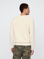 Creme - Gap Raglan-Pullover mit Rundhalsausschnitt - Bild 2 von 8