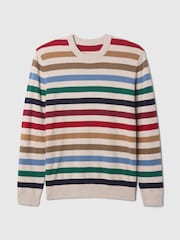 Gap Cream Stripe CashSoft Crew Neck Jumper - Image 4 of 5