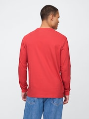Gap Red Long Sleeve Everyday 100% Cotton Crew Neck T-Shirt - Image 2 of 5