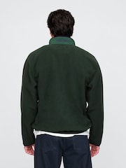 Gap Green Sherpa Quarter-Zip Pullover Fleece - Image 2 of 5