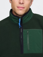 Gap Green Sherpa Quarter-Zip Pullover Fleece - Image 4 of 5