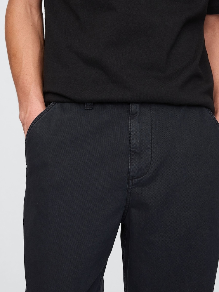 Gap Black Loose Fit Cotton Twill Utility Chinos - Image 5 of 5