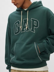 Gap Green Heavyweight Stitch Logo Hoodie - Image 1 of 5