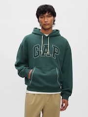 Gap Green Heavyweight Stitch Logo Hoodie - Image 2 of 5