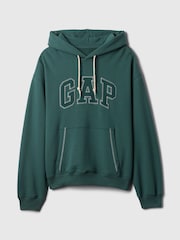 Gap Green Heavyweight Stitch Logo Hoodie - Image 5 of 5