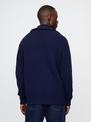 Gap Blue Zip Up Knitted Cardigan - Image 2 of 4