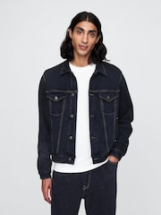 Gap Blue Heavyweight Fleece-Lined Denim Jacket - Image 1 of 5