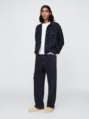 Gap Blue Heavyweight Fleece-Lined Denim Jacket - Image 3 of 5