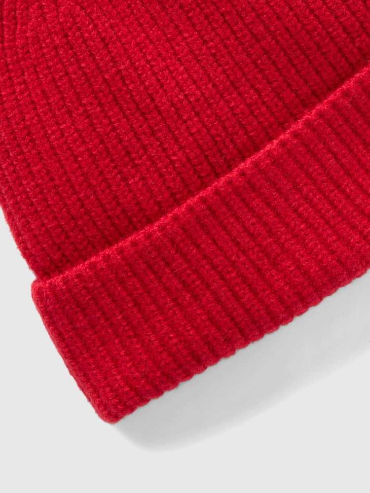 Gap Red CashSoft Beanie Hat - Image 2 of 3 Gap Red CashSoft Beanie Hat - Image 2 of 3